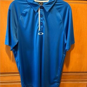 Oakley Men's Vibrant Blue Polo Shirt. Size:S